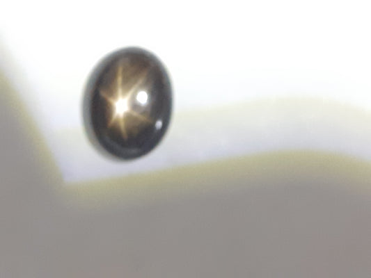 Black 6 ray cabochon sapphire, 0.75 ct, seller certified - Natural Gems Belgium