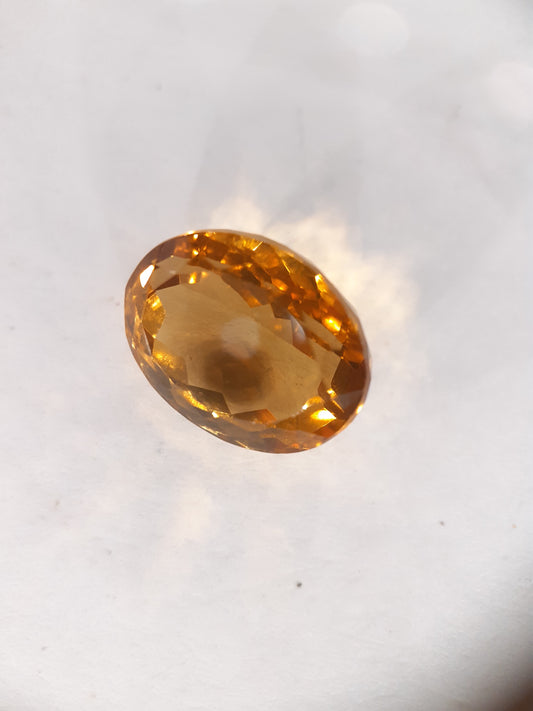 Citrine, oval, 9.45 ct, seller certified - Natural Gems Belgium
