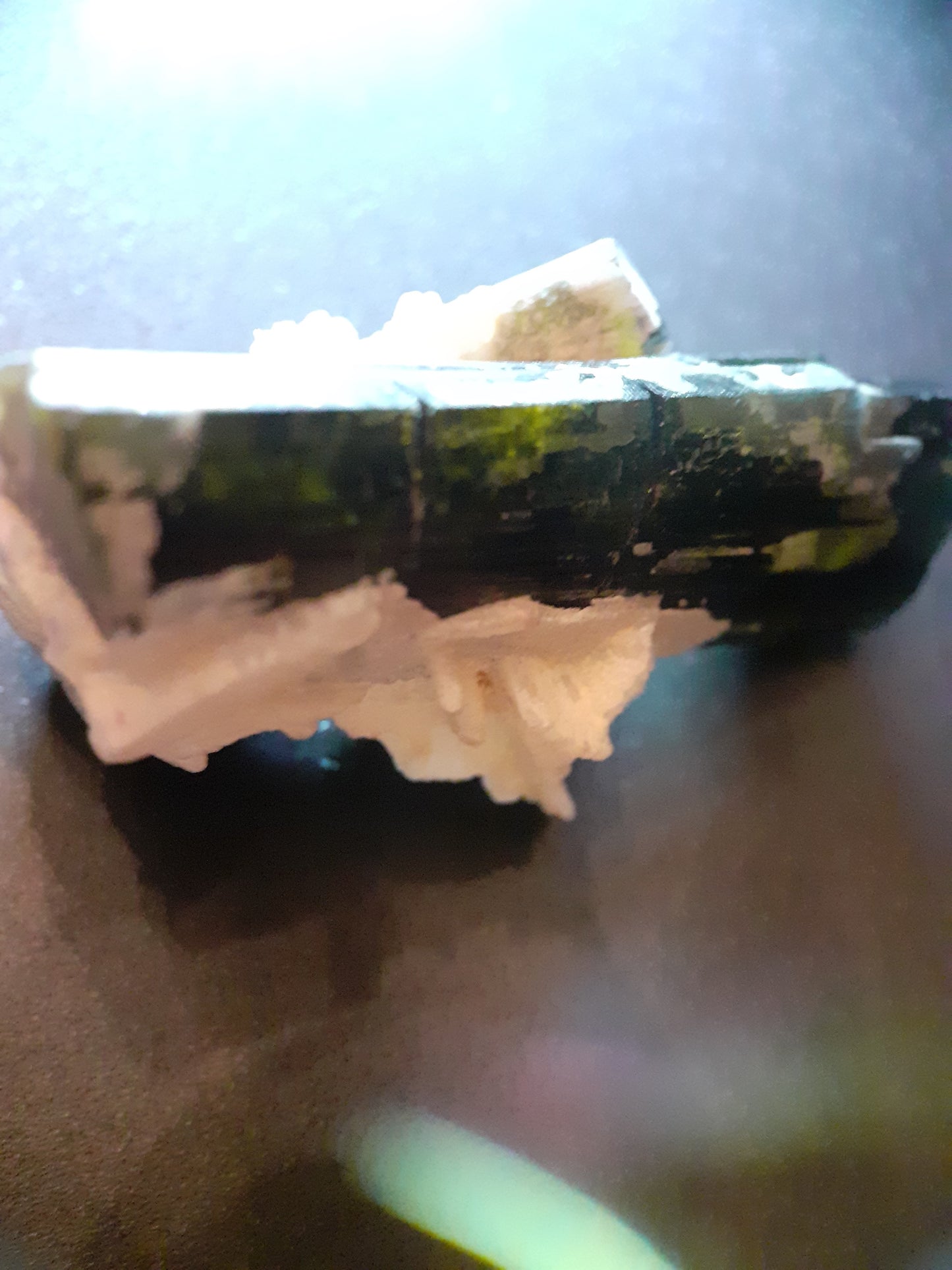 Beautiful Cluster of Green cap Tourmaline with Feldspar 104.25 ct - Natural Gems Belgium