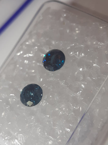 Diamonds Pair Round - Natural - certified - 0.36 ct - sealed - Natural Gems Belgium