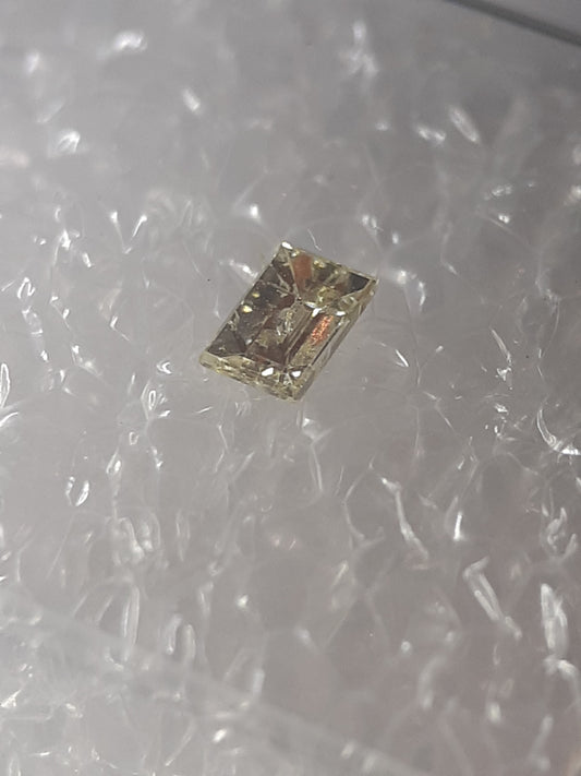 Natural Diamond - Baguette - 0.09ct - I2 - Q-R color - sealed - Natural Gems Belgium