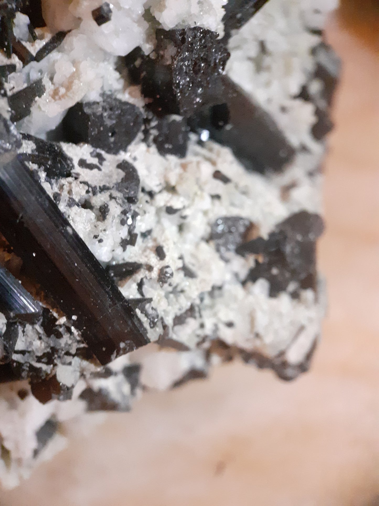 Large Specimen Black Tourmaline with Feldspar 15 cm high ! superb collectors item ! - Natural Gems Belgium