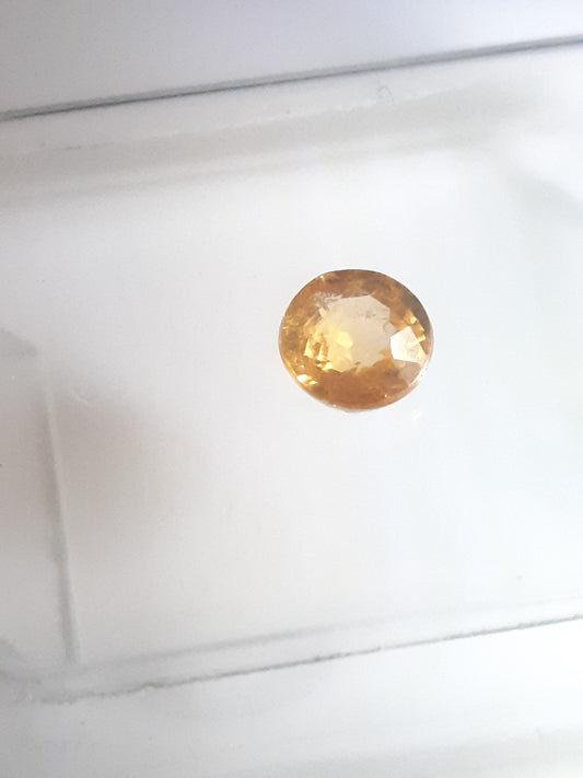 Certified round brilliant Spessartite "mandarin" Garnet - 0.40 ct - Sealed - Natural Gems Belgium
