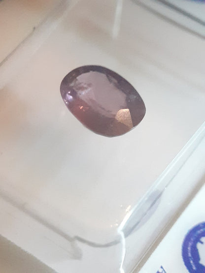 Natural Ovan Purple Spinel -Certified - 1.08 ct - unheated - Sealed - Natural Gems Belgium