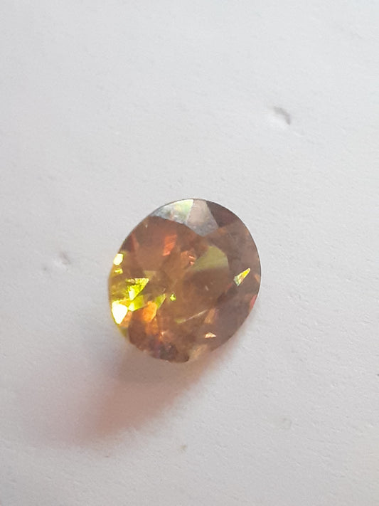 Natural oval brownish Yellow Sphene, amazing fire, 0.95 ct, seller certified - Natural Gems Belgium