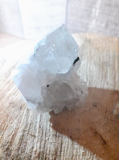 Natural cluster of Quartz included with black tourmaline, feldspar crust, 426.30 ct - Natural Gems Belgium