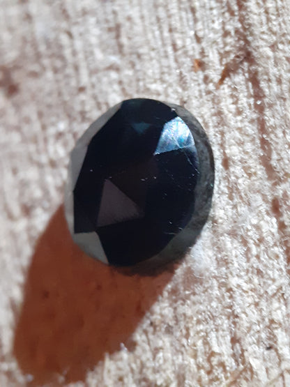 Natural Black Spinel, round rose cut , 5.35 ct, Afrika , untreated - Natural Gems Belgium