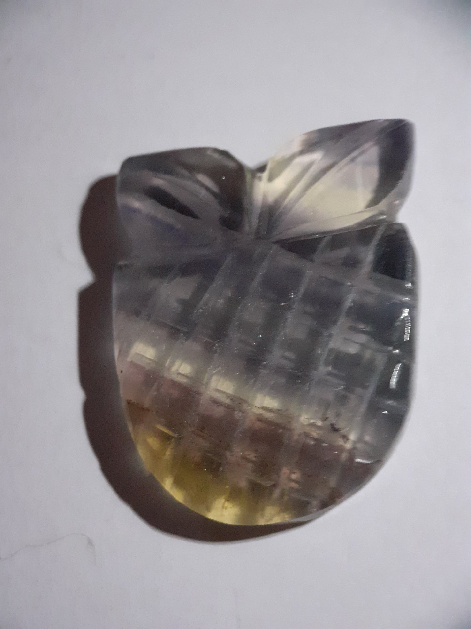 Handcarved Fluorite :pair of multicolored pineapples - natural fluorite 75.65 ct - Natural Gems Belgium