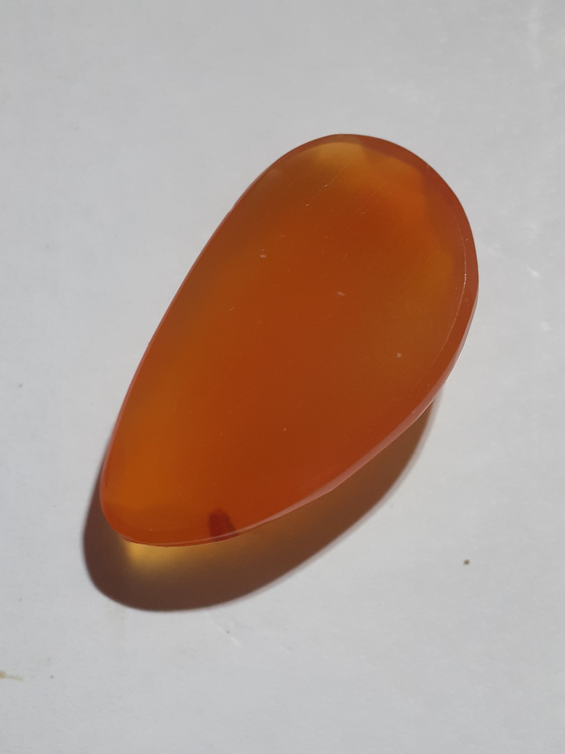 reddish orange natural Carnelian,rose cut, free form, 12.35 ct - Natural Gems Belgium