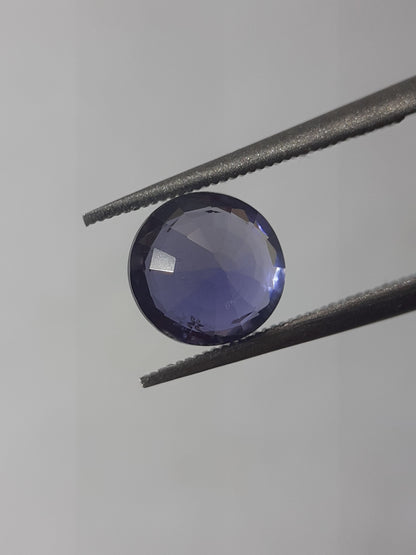 Natural Violet Bluet Iolite - 1.14 ct - round - unheated - certified by NGB - Natural Gems Belgium