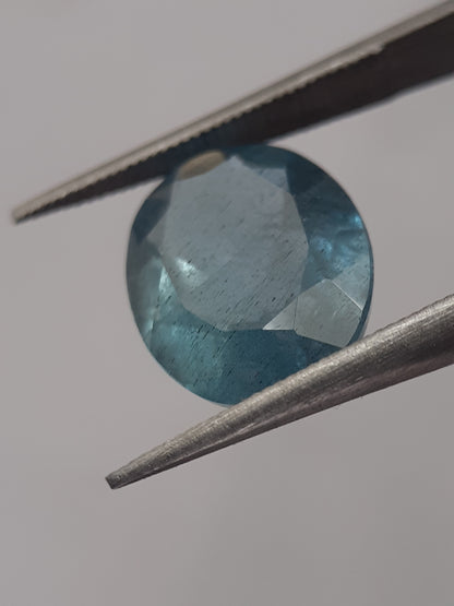 Natural greenish blue aquamarine - 2.46 ct - oval - unheated - certified by NGB - Natural Gems Belgium