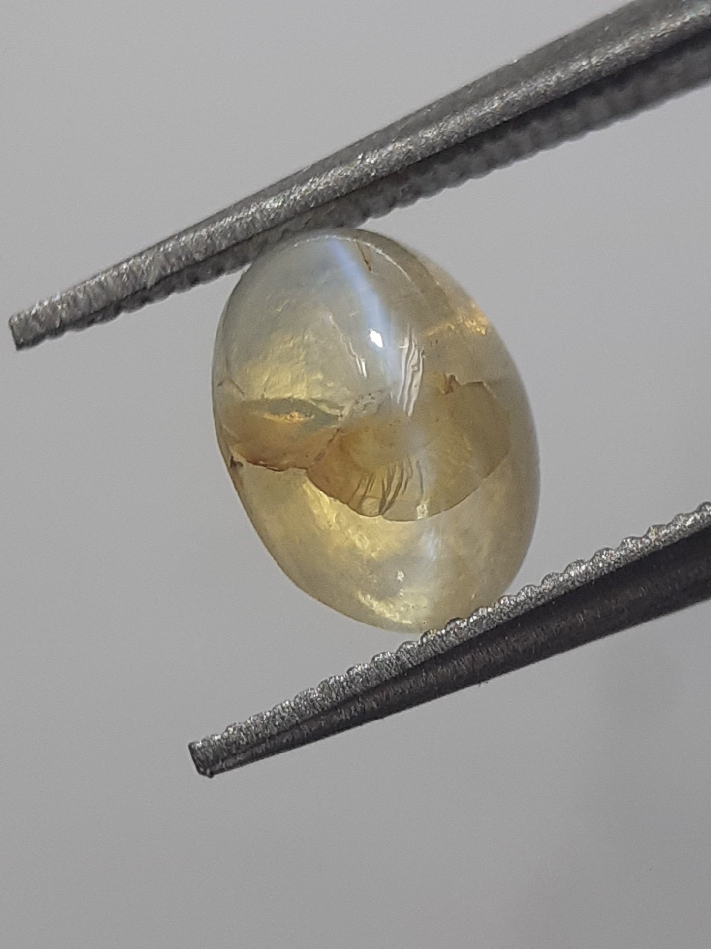 Natural bicolor chatoyance Chrysoberyl - 0.94 ct - oval - extremely rare - certified by NGB - Natural Gems Belgium