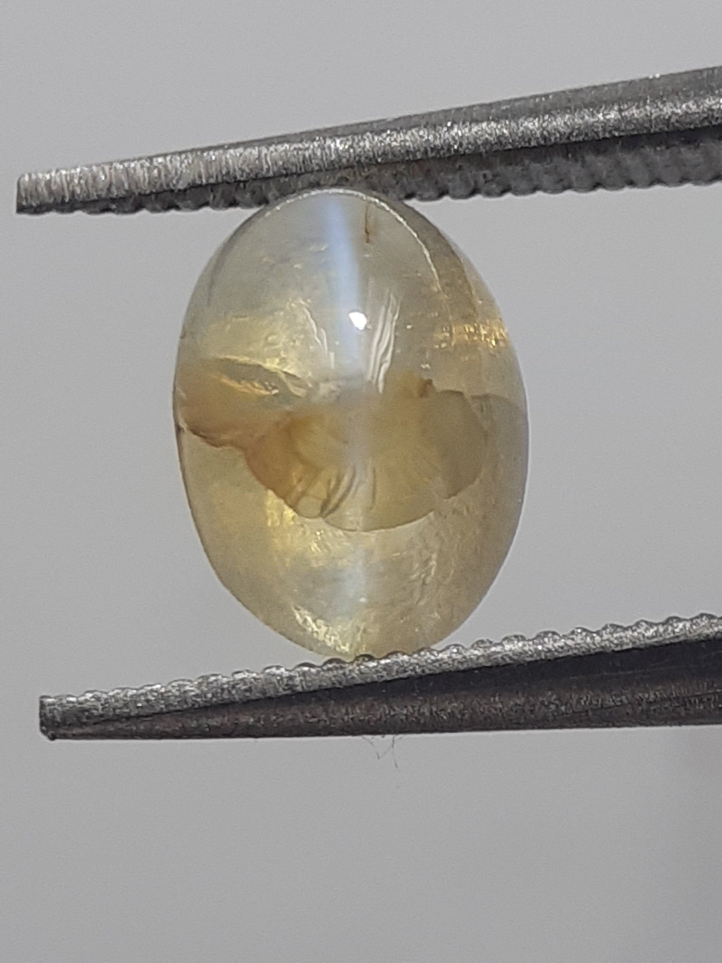 Natural bicolor chatoyance Chrysoberyl - 0.94 ct - oval - extremely rare - certified by NGB - Natural Gems Belgium