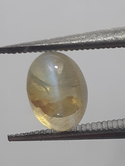 Natural bicolor chatoyance Chrysoberyl - 0.94 ct - oval - extremely rare - certified by NGB - Natural Gems Belgium