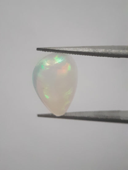 Natural Welo Opal - play of color - 1.49 ct - pear - unheated - certified by NGB - Natural Gems Belgium