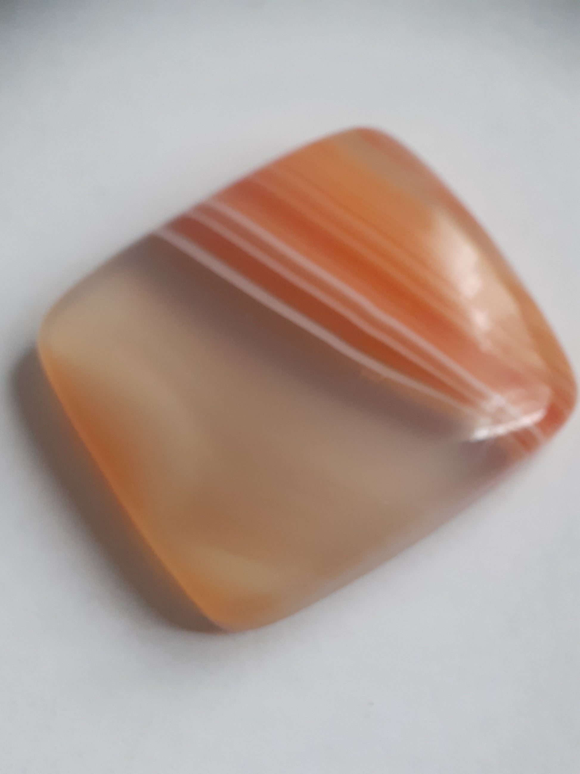 Natural orangy red Lake Superior Agate - 44.85 ct - Cushion Cabochon - unheated - certified by NGB - Natural Gems Belgium