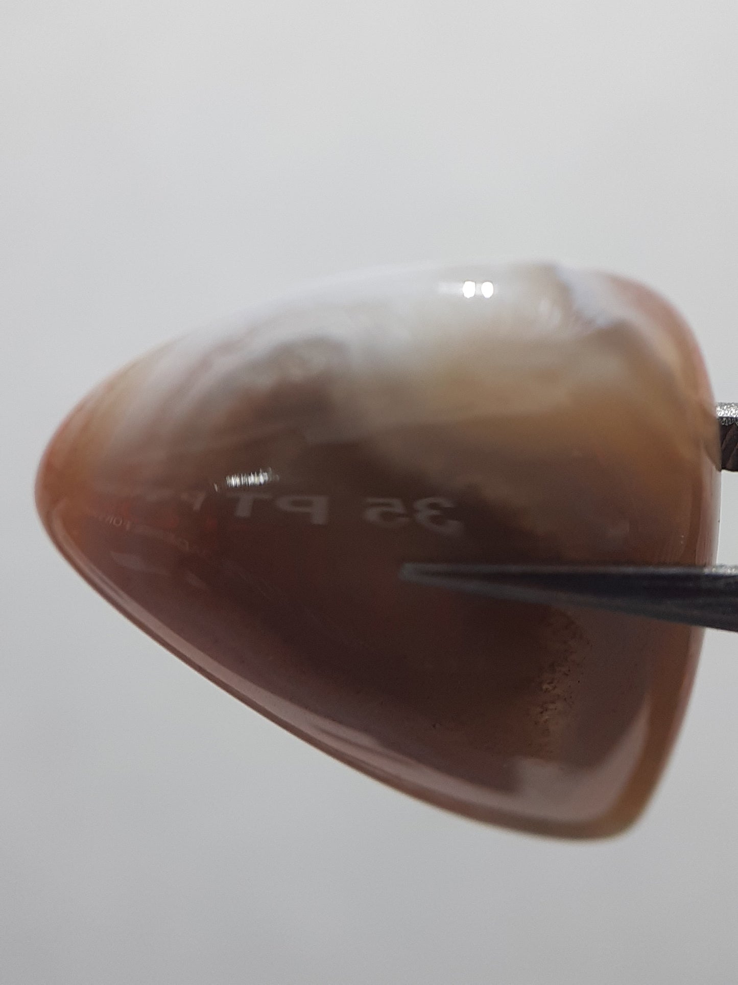 Natural Light brown white laced Botswana Agate - 20.18 ct - pear Cabochon - Amazing color and pattern - Natural Gems Belgium