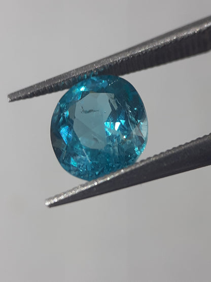 Natural Paraiba color Neon blue green Apatite - 1.32 ct - oval - unheated - certified by NGB - Natural Gems Belgium