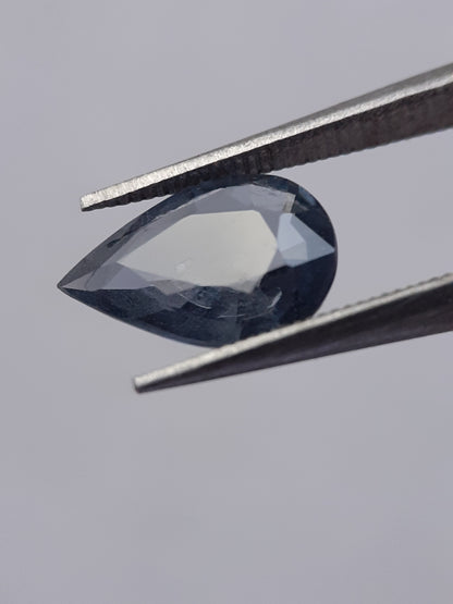 Natural Purplish blue spinel - 1.31 ct - Pear - unheated - certified by NGB - Natural Gems Belgium