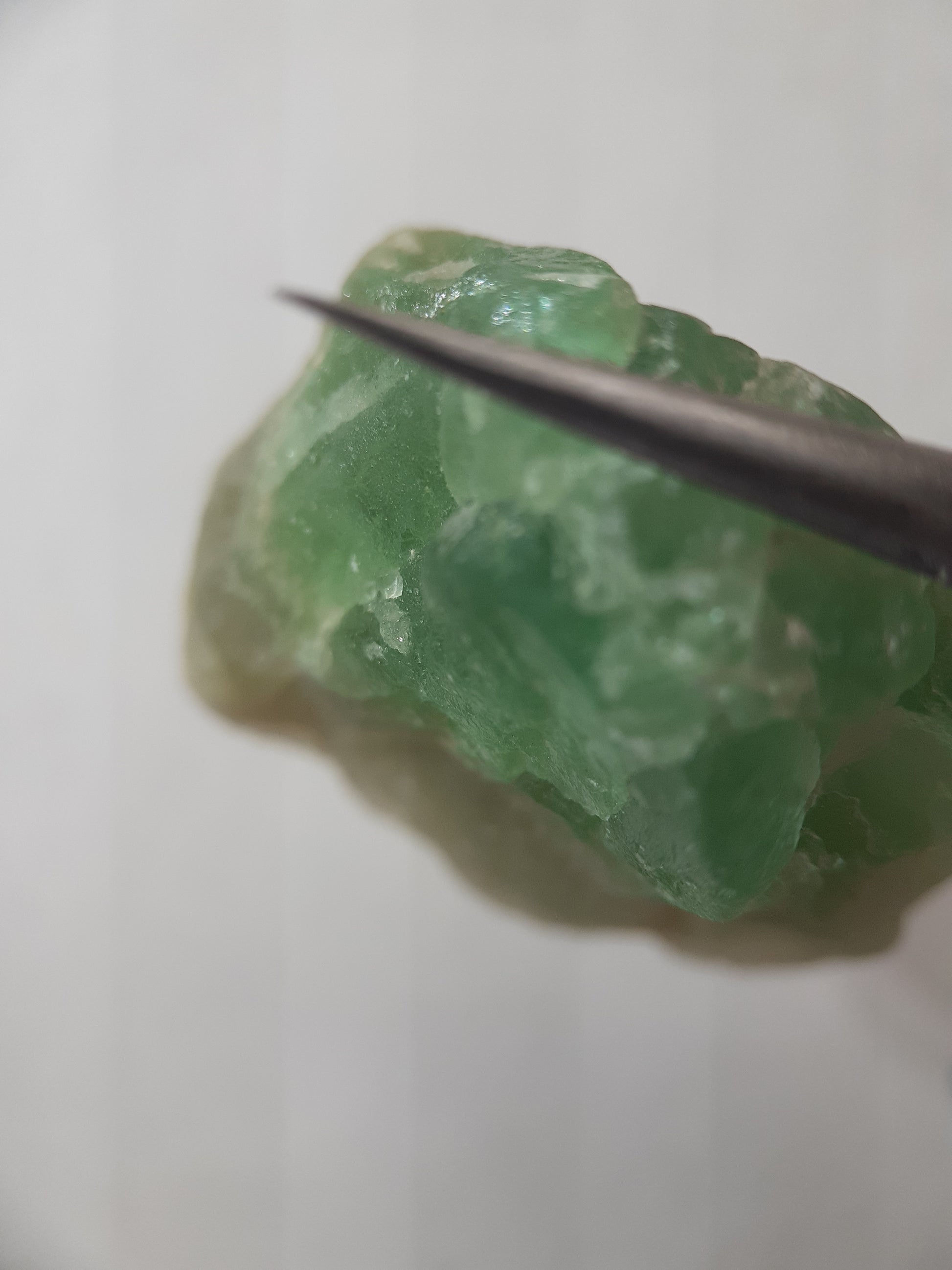 Natural Green Fluorite - 154.93 ct - Rough Gemstone - unheated - Certified by NGB - Natural Gems Belgium