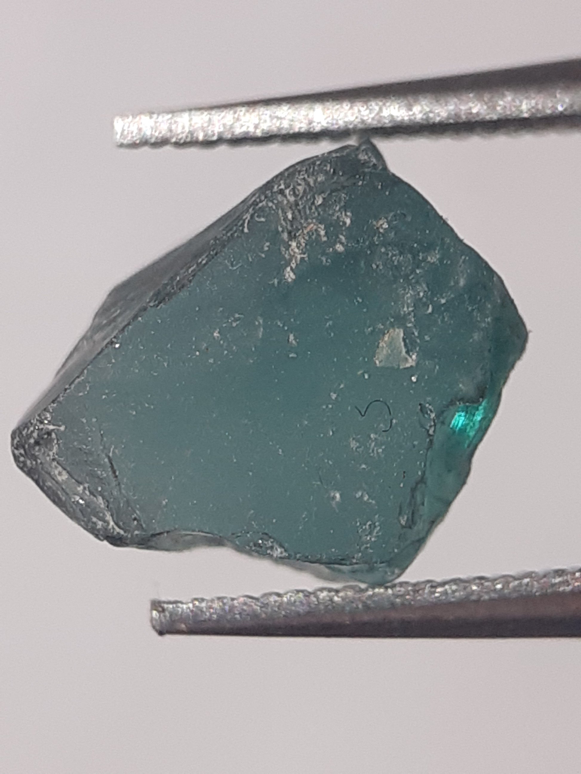 Natural bluish green Apatite - 1.593 ct - Rough Gemstone - unheated - Natural Gems Belgium