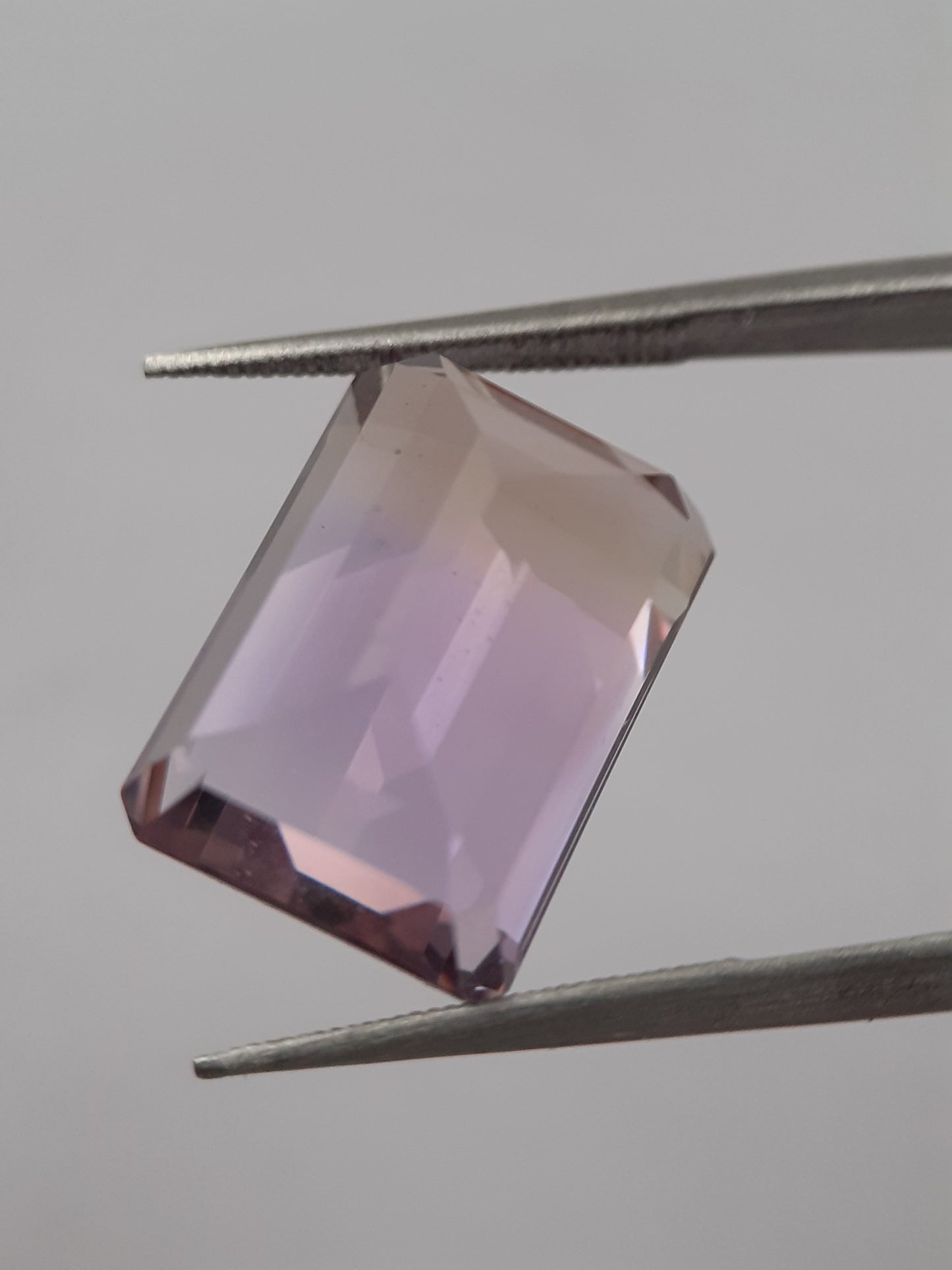 Natural purple and yellow Ametrine - 11.209 ct - octagon - certified natural - Natural Gems Belgium