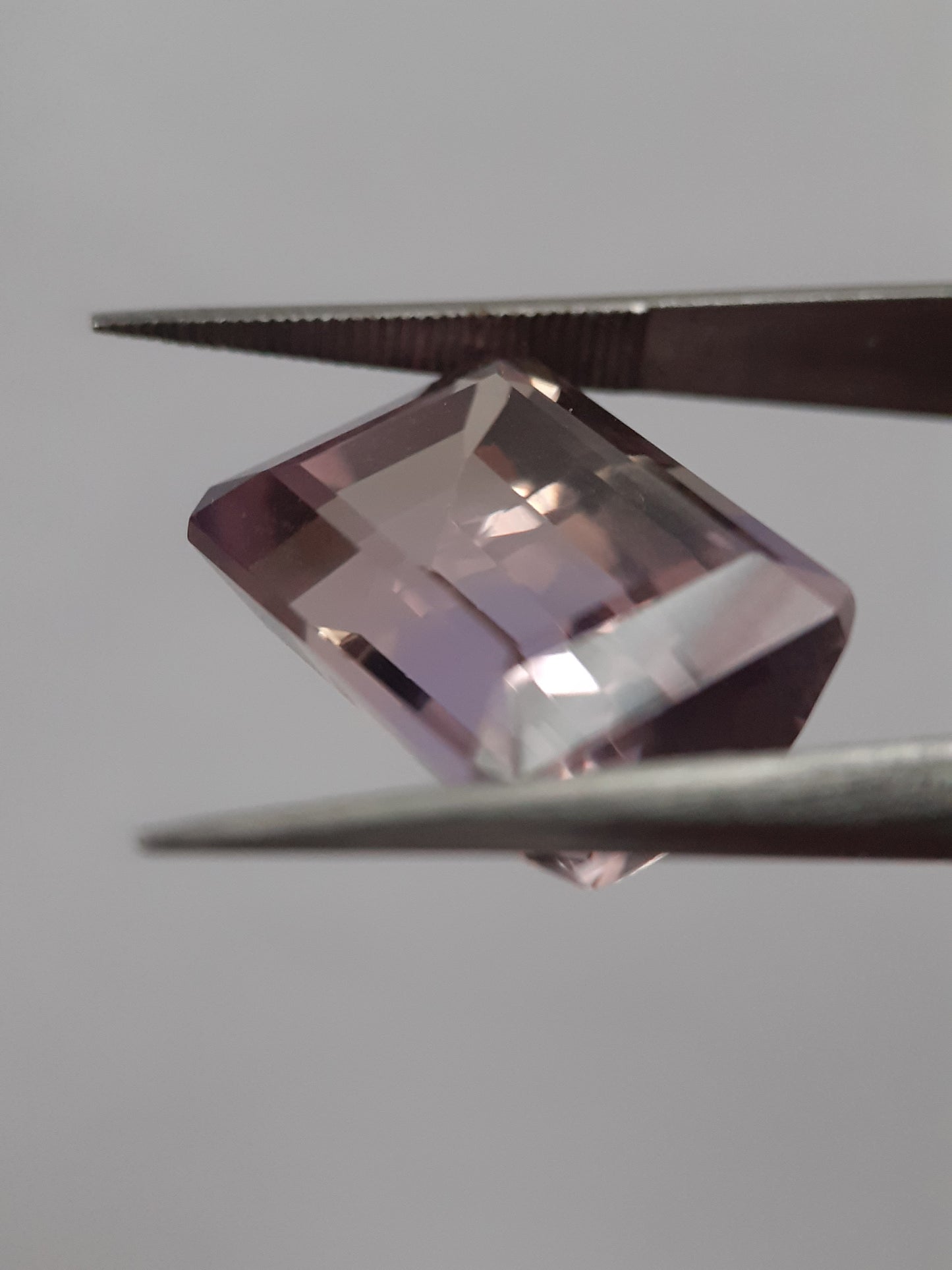 Natural purple and yellow Ametrine - 10.694 ct - AAA grade - octagon - certified natural - Natural Gems Belgium