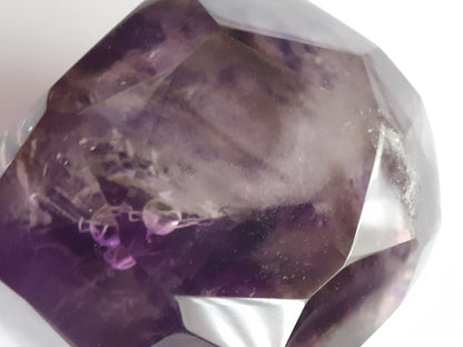 Natural purple Amethyst - enhydro amethyst crystal - 198.544 ct - rough dice facet crystal - Natural Gems Belgium