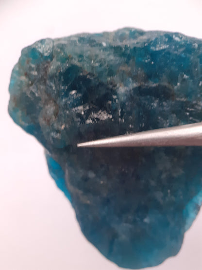 Natural blue Apatite - large facet quality - 119.457 ct - Rough Gemstone - certified natural - Natural Gems Belgium