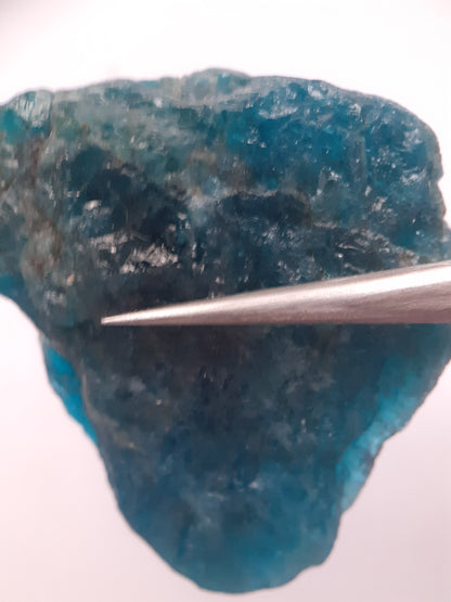 Natural blue Apatite - large facet quality - 119.457 ct - Rough Gemstone - certified natural - Natural Gems Belgium