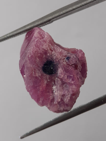 Natural purplish red Ruby - 12.623 ct - rough ruby - heated - certified natural - Natural Gems Belgium