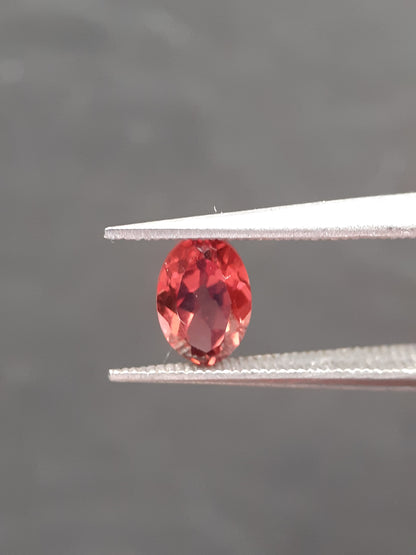 Natural red Rhodolite Garnet - 0.648 ct - oval - unheated - certified natural - Natural Gems Belgium