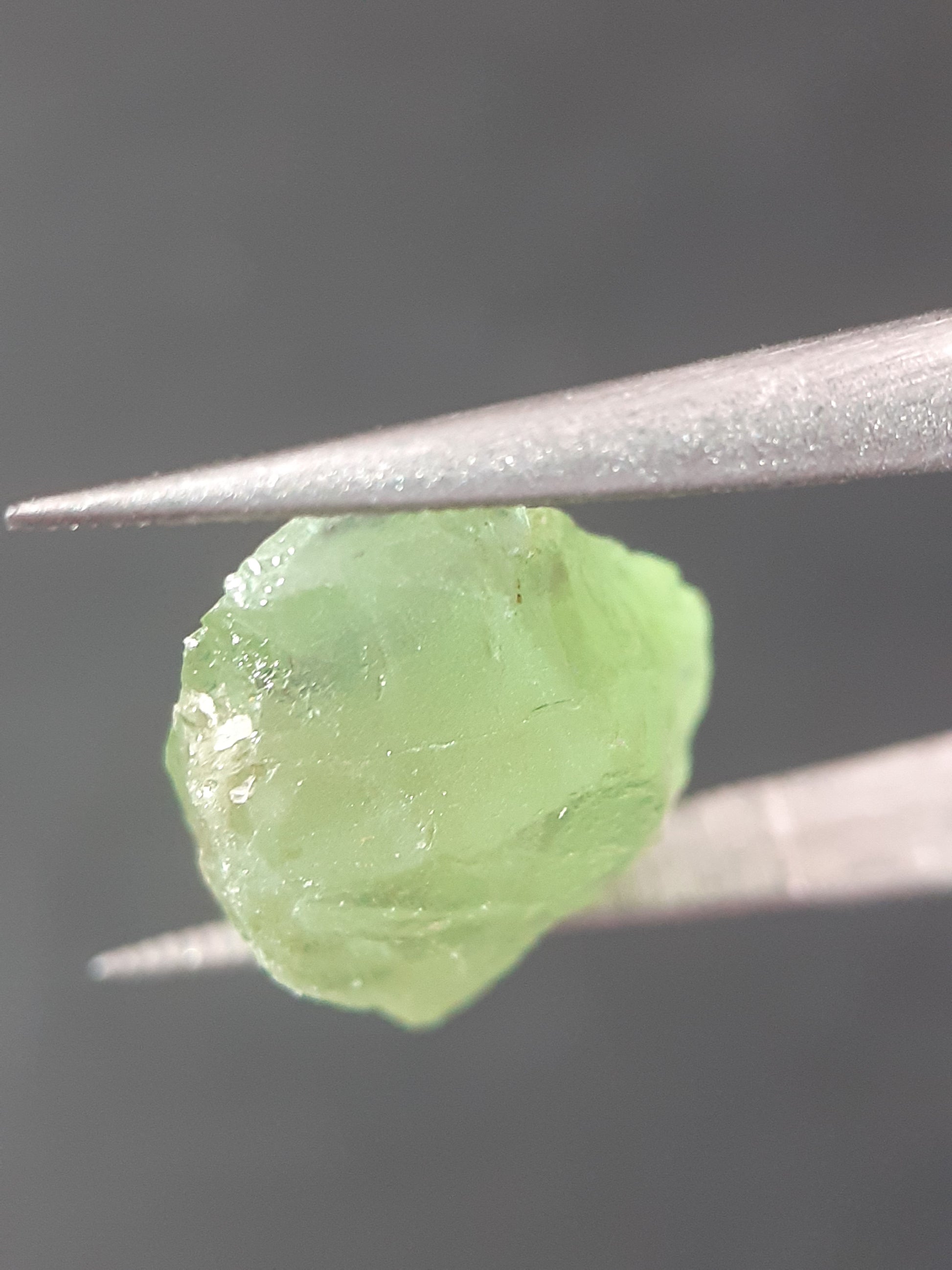 Natural Green Peridot - 4.995 ct - rough gemstone - facet quality- certified natural - Natural Gems Belgium