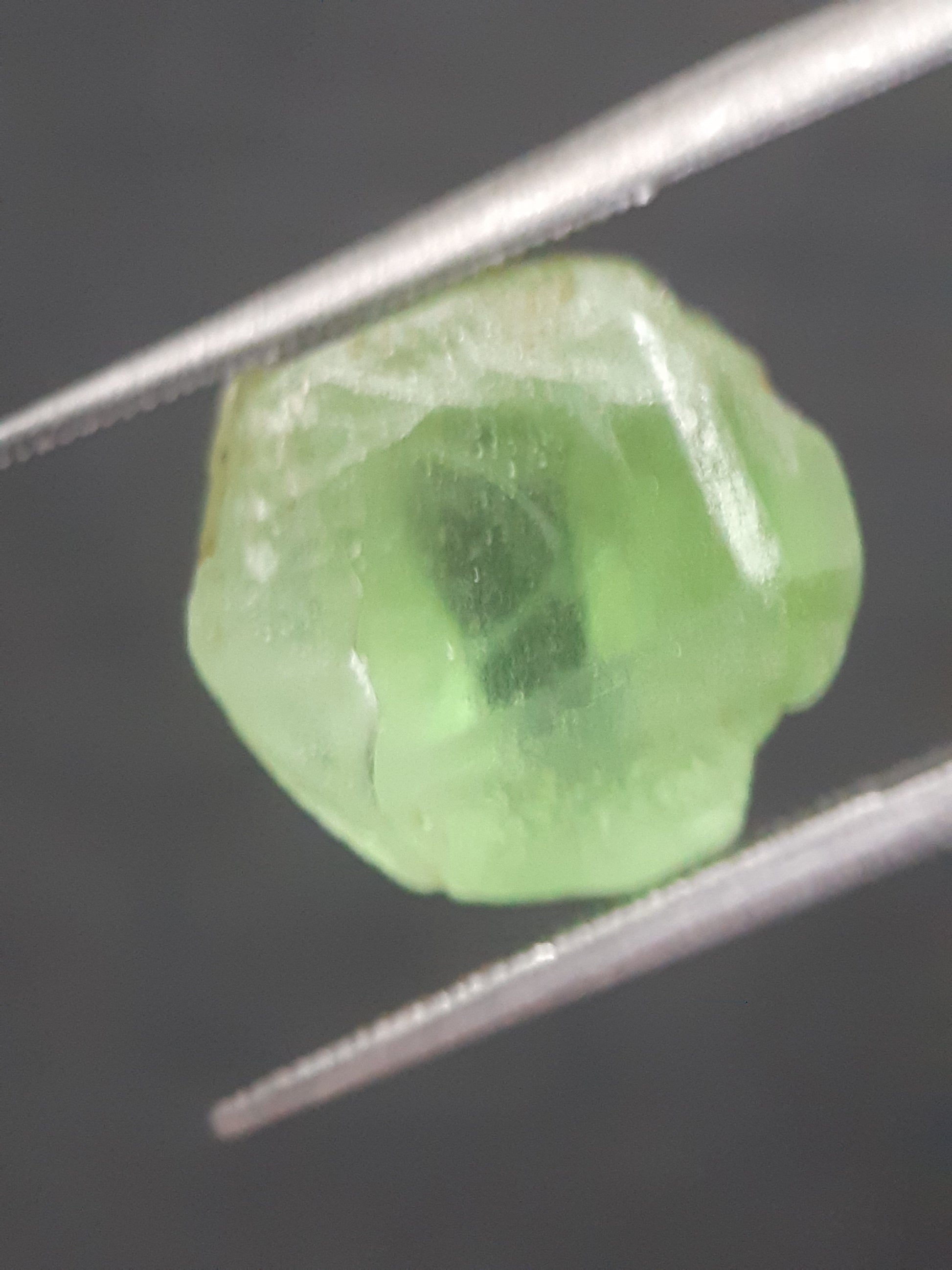 Natural Green Peridot - 8.725 ct - rough gemstone - for faceting - certified natural - Natural Gems Belgium