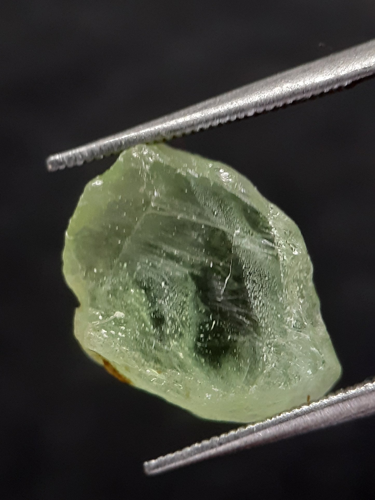 Natural Green Peridot - 4.994 ct - rough gemstone - for faceting - certified natural - Natural Gems Belgium