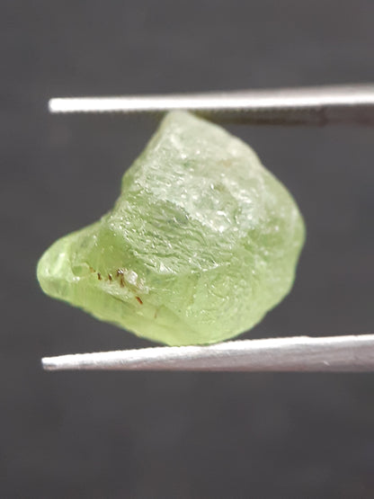 Natural Green Peridot - 10.634 ct - rough gemstone - for faceting - certified natural - Natural Gems Belgium