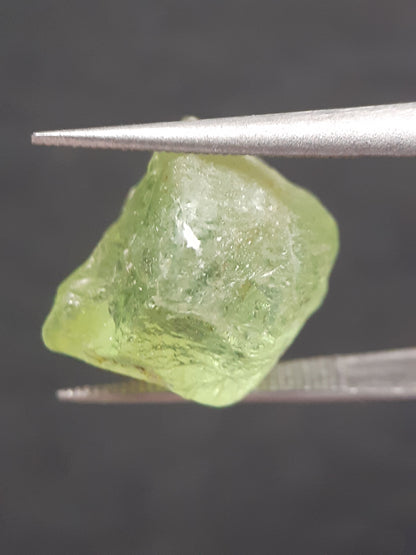 Natural Green Peridot - 10.634 ct - rough gemstone - for faceting - certified natural - Natural Gems Belgium