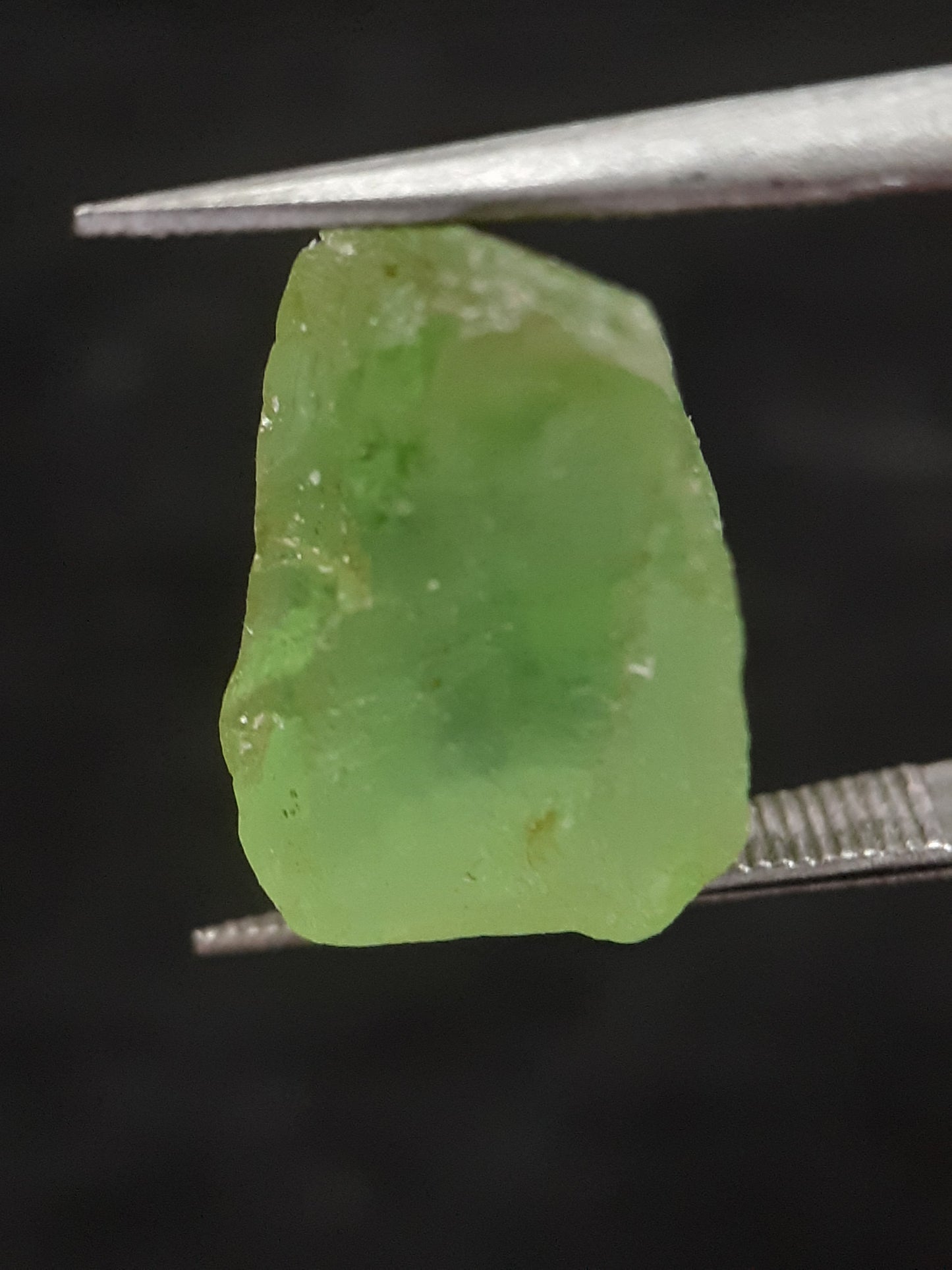 Natural Green Peridot - 10.284 ct - rough gemstone - for faceting - certified natural - Natural Gems Belgium