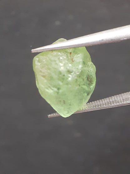 Natural Green Peridot - 6.333 ct - rough gemstone - for faceting - certified natural - Natural Gems Belgium