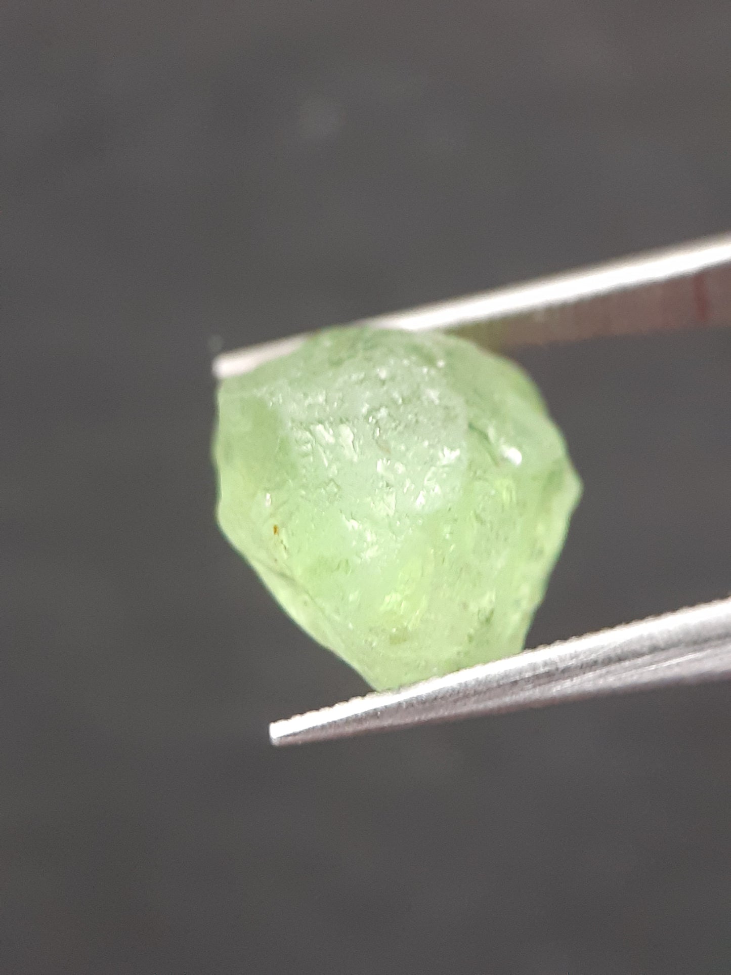 Natural Green Peridot - 6.333 ct - rough gemstone - for faceting - certified natural - Natural Gems Belgium