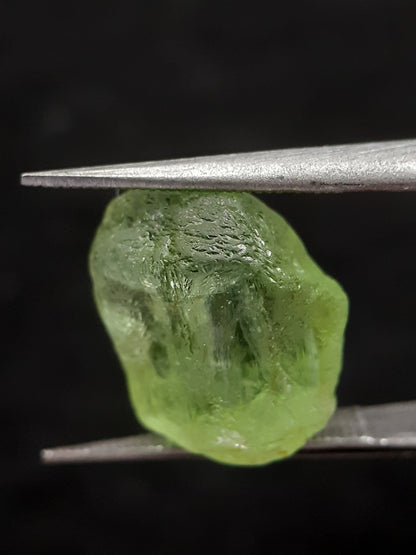 Natural Green Peridot - 7.455 ct - rough gemstone - for faceting - certified natural - Natural Gems Belgium