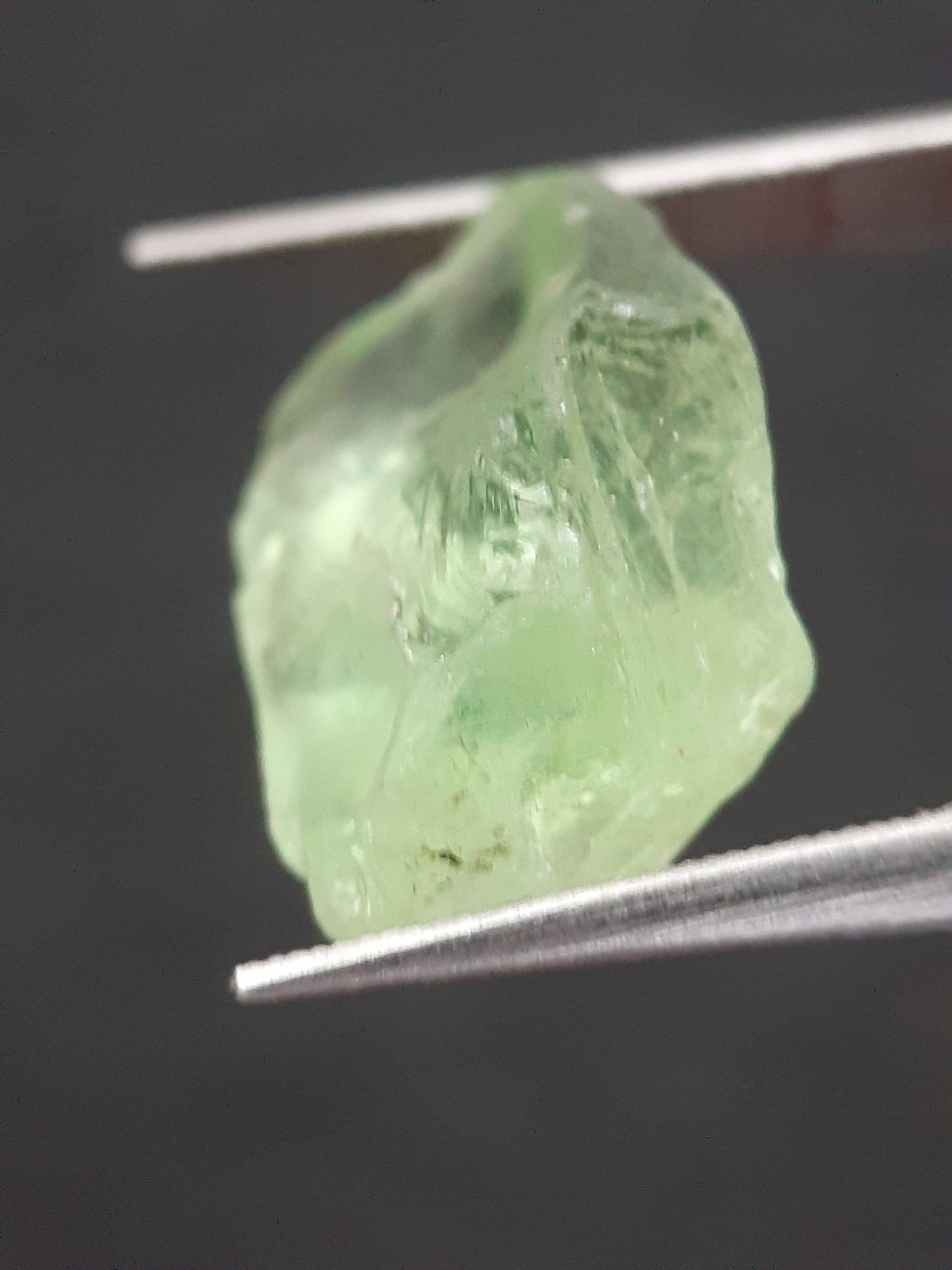 Natural Green Peridot - 9.014 ct - rough gemstone - for faceting - certified natural - Natural Gems Belgium