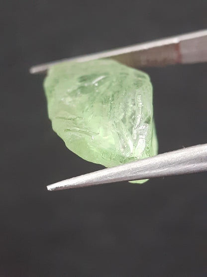 Natural Green Peridot - 9.014 ct - rough gemstone - for faceting - certified natural - Natural Gems Belgium