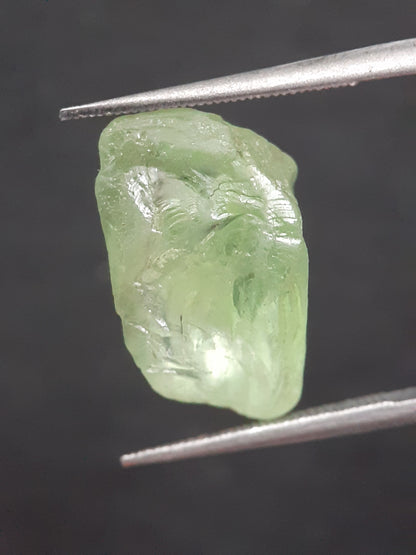 Natural Green Peridot - 9.014 ct - rough gemstone - for faceting - certified natural - Natural Gems Belgium