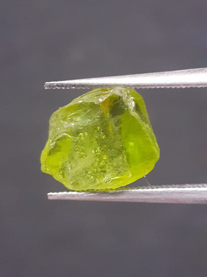 Natural Green Peridot - 3.949 ct - rough gemstone - for faceting - certified natural - Natural Gems Belgium