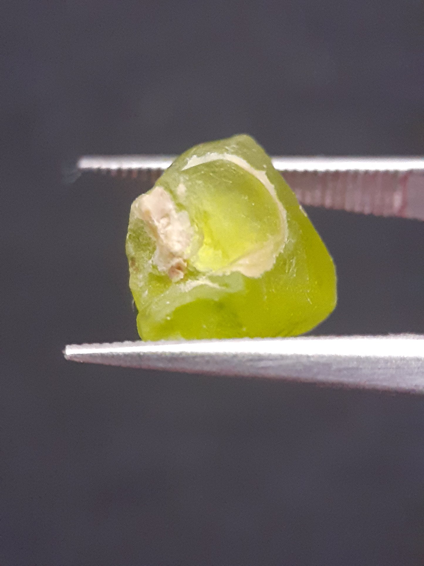 Natural Green Peridot - 3.984 ct - rough gemstone - for faceting - certified natural - Natural Gems Belgium