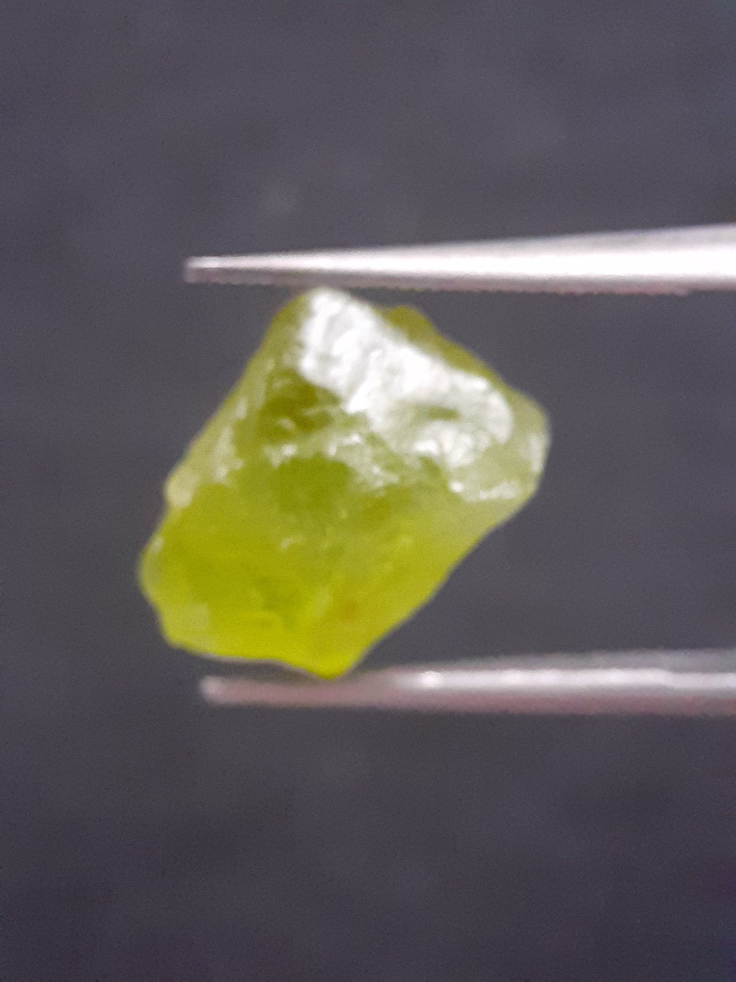 Natural Green Peridot - 5.315 ct - rough gemstone - for faceting - certified natural - Natural Gems Belgium