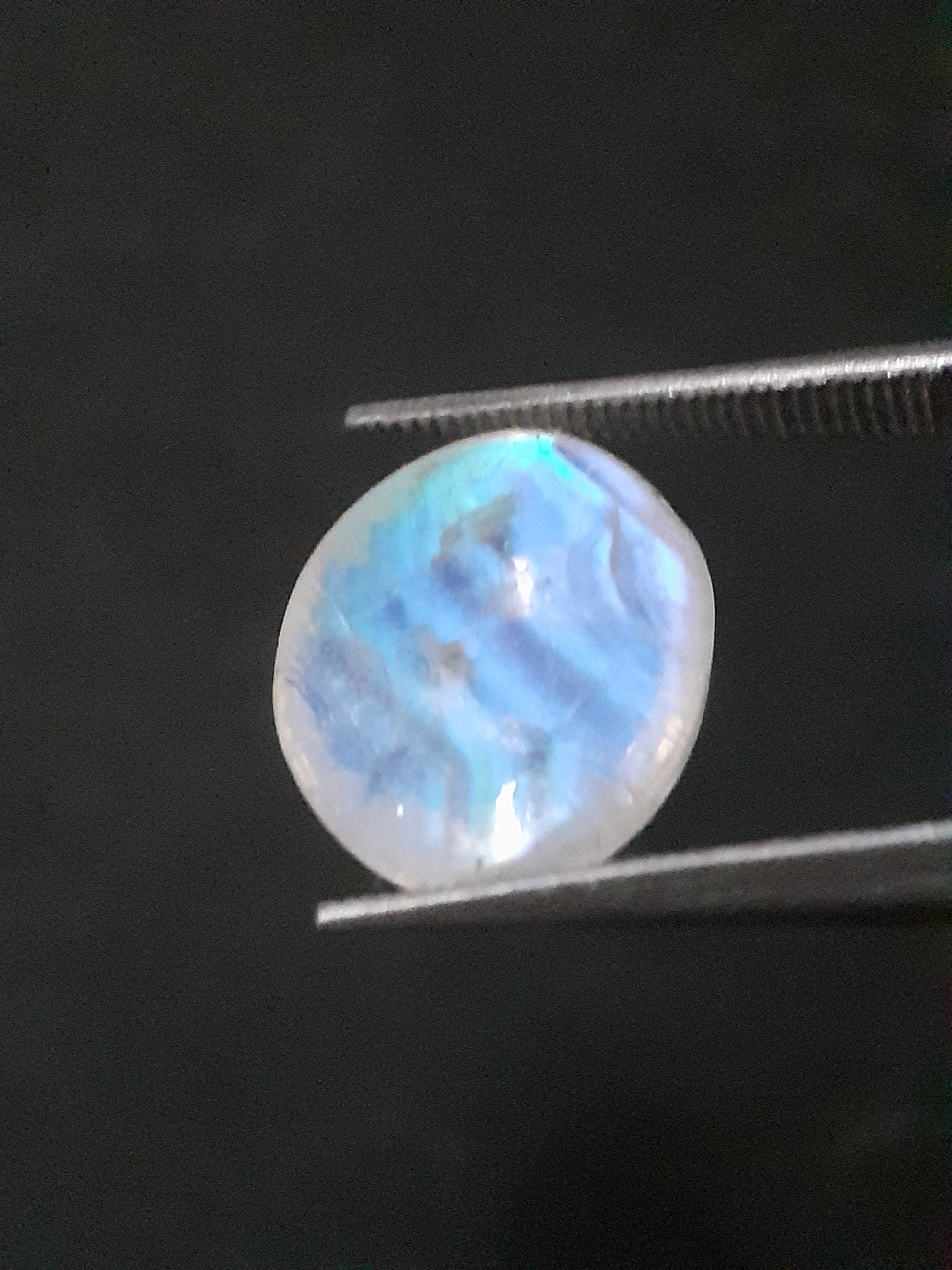 Natural Moonstone - blue adularescence - 2.945 ct - oval - certified natural - Natural Gems Belgium