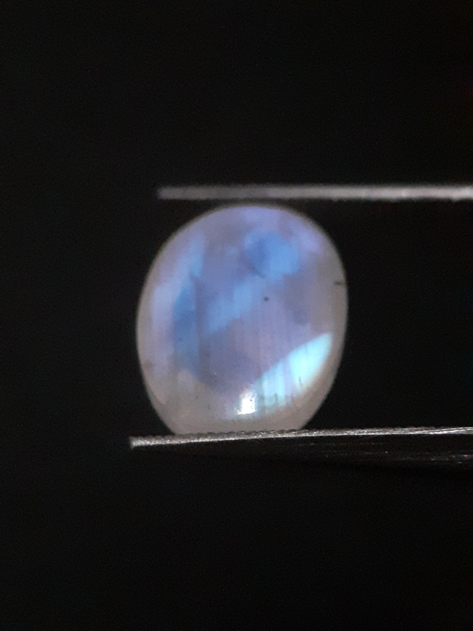 Natural Moonstone - blue adularescence - 4.115 ct - oval - certified natural - Natural Gems Belgium