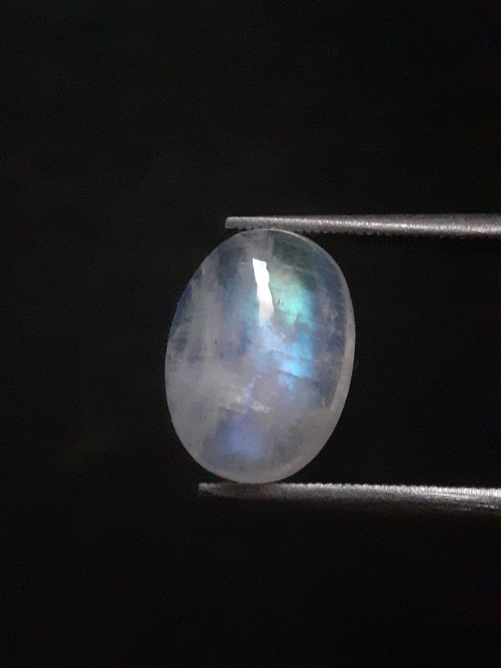 Natural Moonstone - blue adularescence - 2.810 ct - oval - certified natural - Natural Gems Belgium